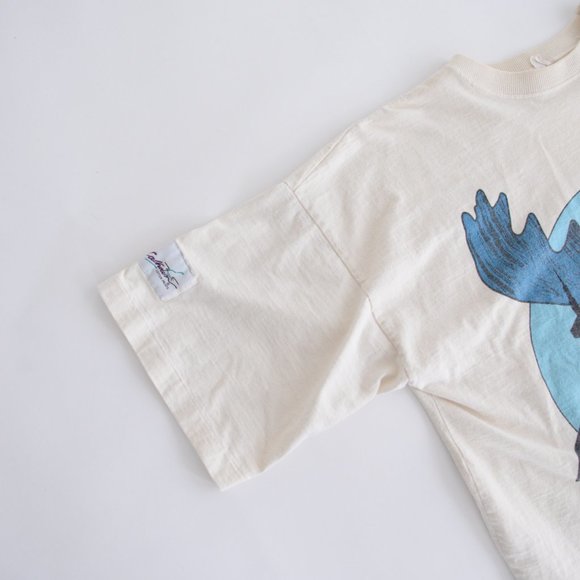 "Moose Over Toronto" Vtg Single Stitch Cream T-shirt ~Lg. Worn once. - Picture 10 of 13